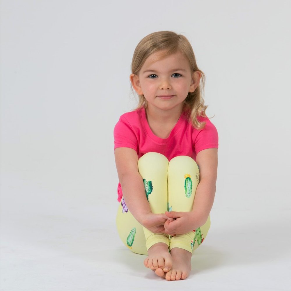kid cactus yoga pants